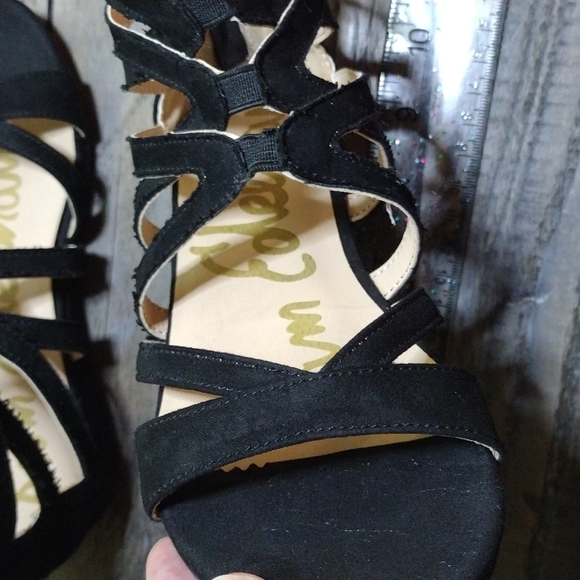 Sam Edelman Danica Kalisa Black Wedge Gladiator Sandals Size 13m Youth EUC - Picture 6 of 9